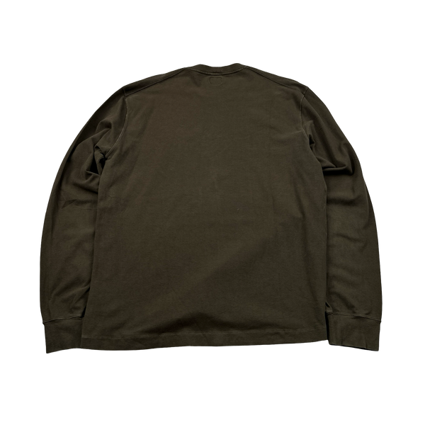 CP Company Khaki Cotton Longsleeve T Shirt - XXL