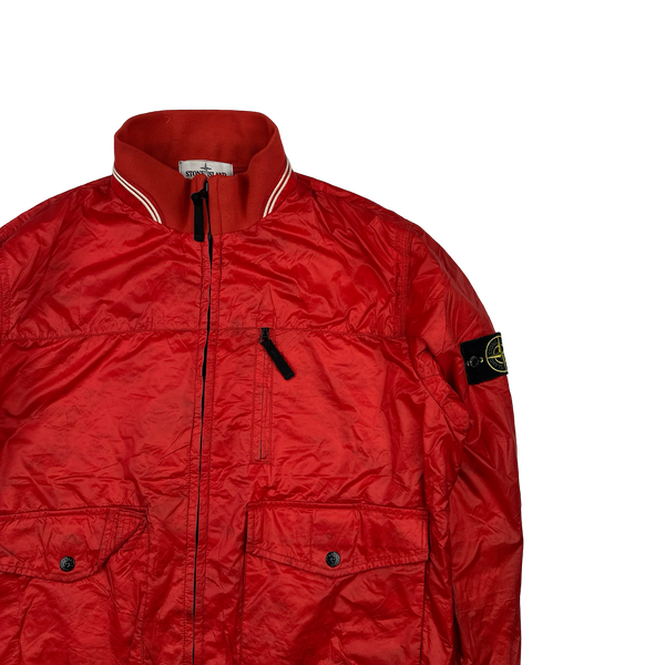 Stone Island 2013 Red Micro Rip Stop Tyveck Shield Jacket - XXL