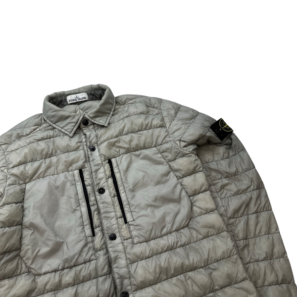 Stone Island Grey Down Filled Overshirt - Medium