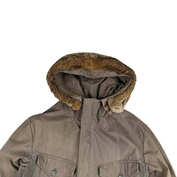 CP Company Vintage 2004 Fur Hooded Parka Jacket - Medium