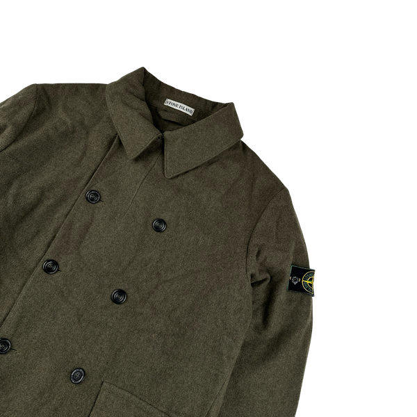 Stone Island 1998 Khaki Green Edge Badge Vintage Duffle Coat