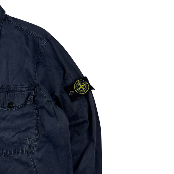 Stone Island 2019 Navy Garment Dyed Overshirt - Medium