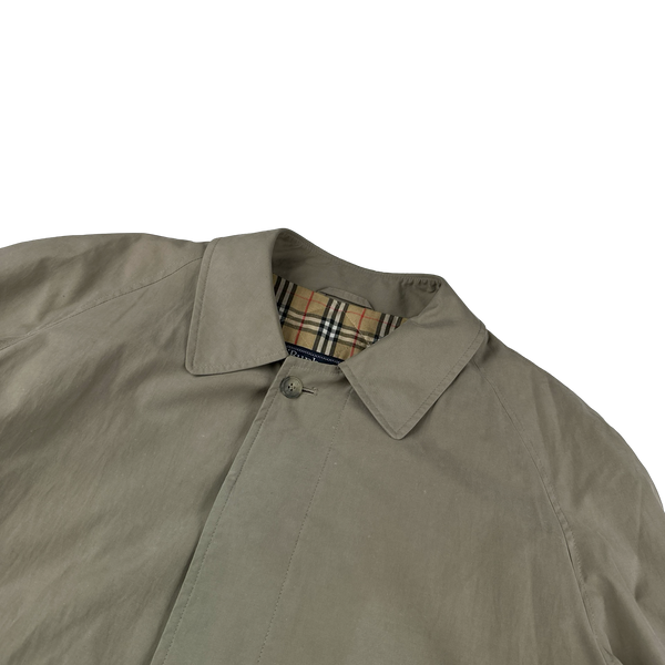Burberry Nova Check Lined Nylon Padded Long Jacket - Large