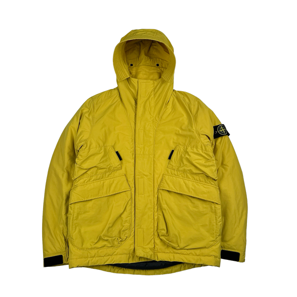 Stone Island 2018 Yellow Micro Reps Primaloft Lined Jacket - Small