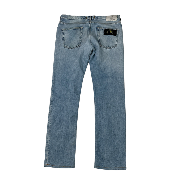 Stone Island Skinny Fit Light Wash Denim Jeans - 33"