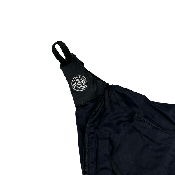 Stone Island 1999 Navy Raso Gommato Embroidered Patch Sling Bag