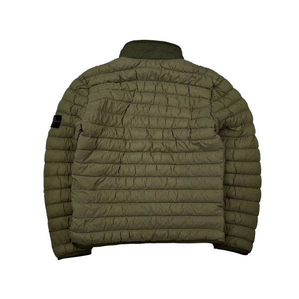Stone Island 2019 Green Down Filled Loom Woven Puffer Jacket - Medium