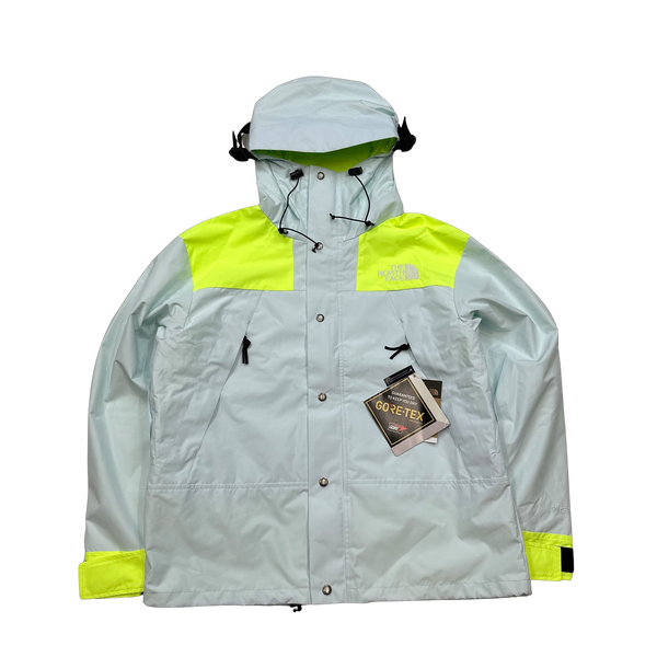 North Face Teal And Yellow GoreTex Mountain Jacket - Large