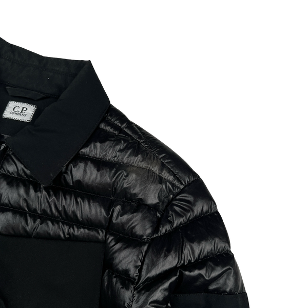 CP Company Black DD Shell Collar Puffer Jacket - Small