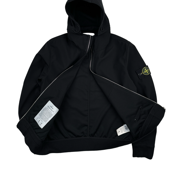 Stone Island 2019 Black Light Soft Shell R Jacket - Medium