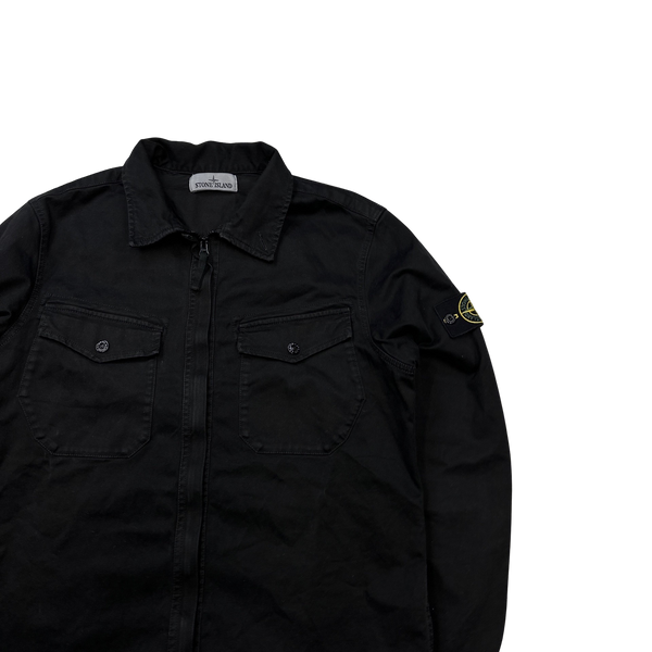 Stone Island 2016 Black Thick Cotton Overshirt - Large