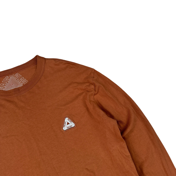 Palace Orange Spellout Long sleeve Shirt - Small