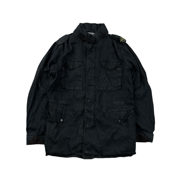 Stone Island 2005 Navy Shoulder Badge Lino Flax Dutch Rope Jacket Me