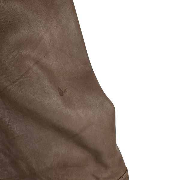 Ralph Lauren Brown Heavyweight Leather Jacket - Medium