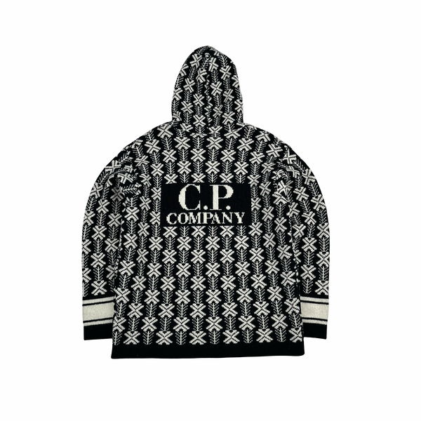 CP Company Vintage Style Patterned Hooded Knit - XL