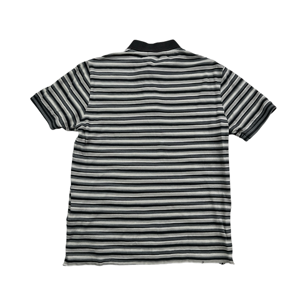 Stone Island 2014 Grey Striped Short Sleeved Polo Shirt - Large