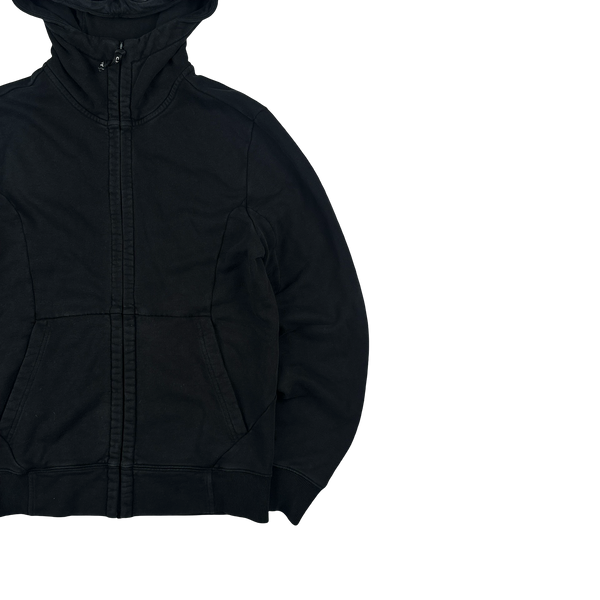 CP Company Black Cotton Goggle Hoodie - Medium