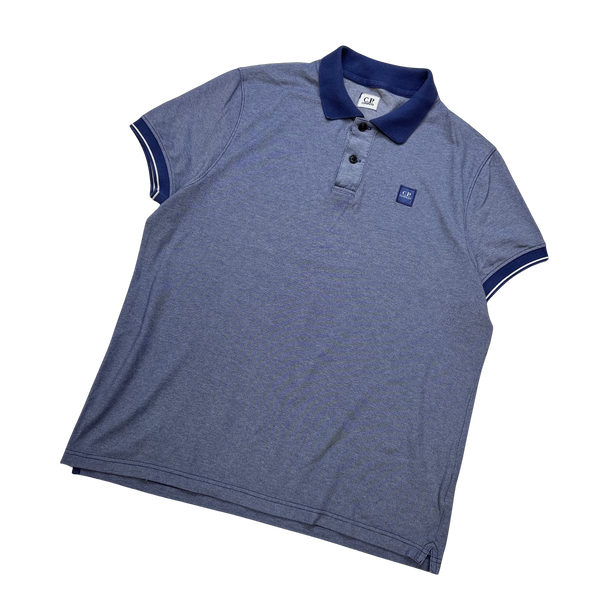 CP Company Blue Cotton Polo Top - Large
