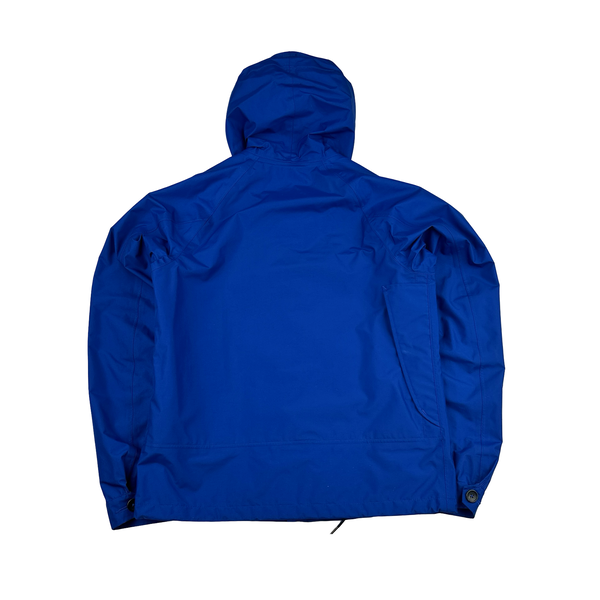 Ten C Lightweight Blue Buttoned Neck Anorak Jacket - Large