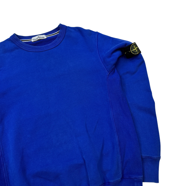Stone Island 2014 Blue Cotton Crewneck Sweatshirt - Large