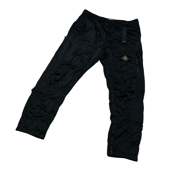 Stone Island 2021 Dark Emerald Econyl Nylon Metal Helicopter Cargo Trousers - 36"