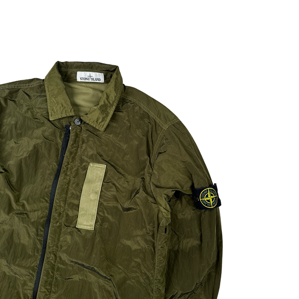 Stone Island 2017 Green Nylon Metal Shimmer Overshirt - Medium