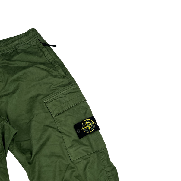 Stone Island 2022 Green RE T Cargo Trousers - 36"