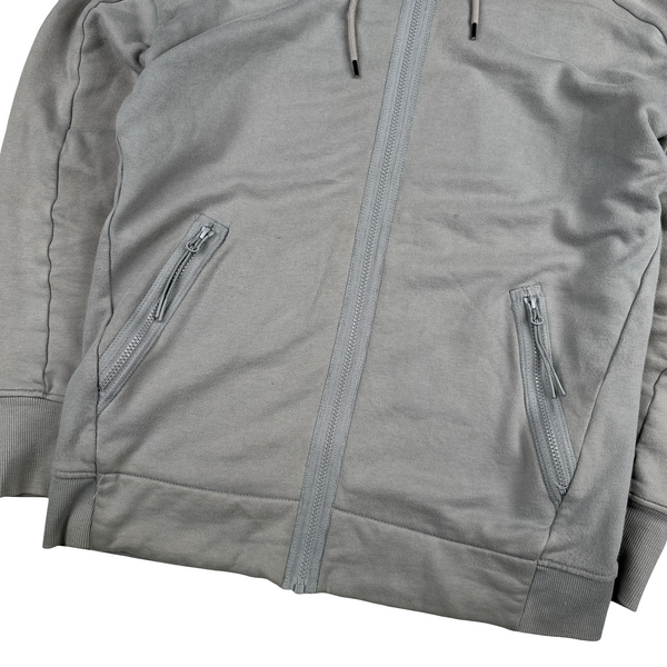 CP Company Grey Cotton Goggle Hoodie - Medium