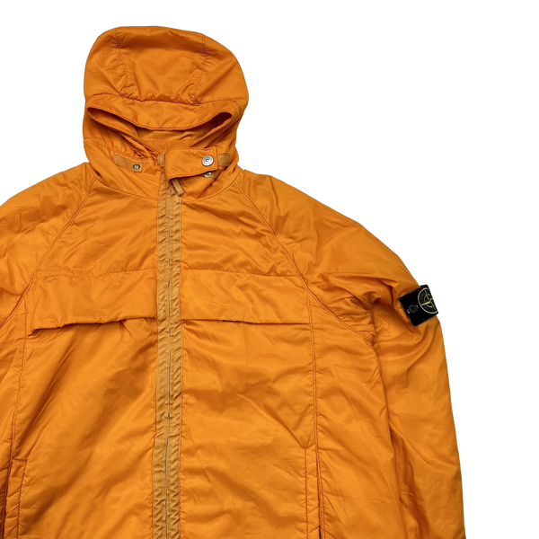 Stone Island 2000s Orange Fleece Lined Vintage Jacket - XL