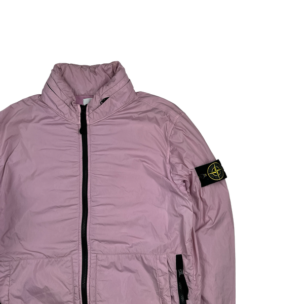 Stone Island 2020 Pink Crinkle Reps Bomber Jacket - Medium
