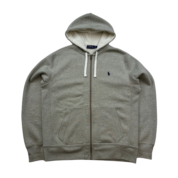 Ralph Lauren Charcoal Grey Zipped Hoodie - Medium