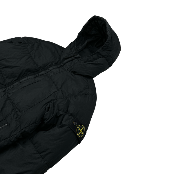 Stone Island 2017 Black Garment Dyed Down Puffer Jacket  - Medium