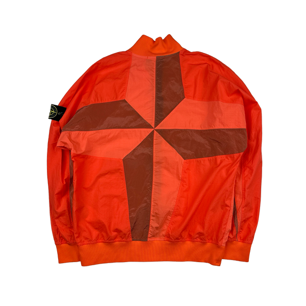 Stone Island 2022 Neon Coral Nylon Metal Rip Stop Short Set - Small