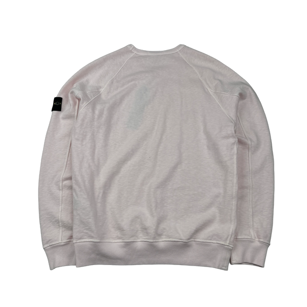 Stone Island 2022 Pink Lightweight Cotton Crewneck Jumper - Medium
