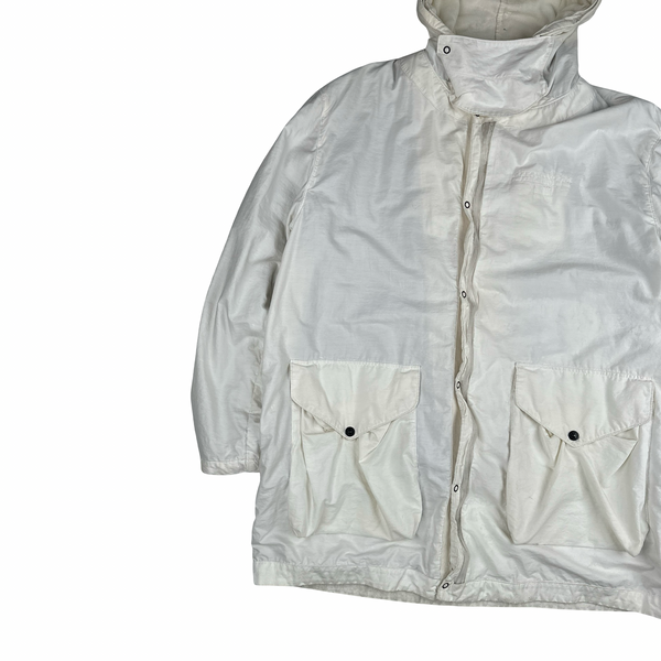 Stone Island 2001 Fibre Optic White Cotton Jacket - XXL