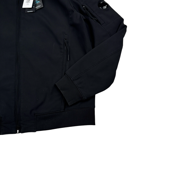 CP Company Black Soft Shell R Goggle Hooded Zipped Jacket - XXL