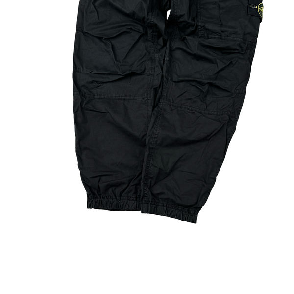 Stone Island 2024 Black Loose Fit Cargo Trousers - 28"