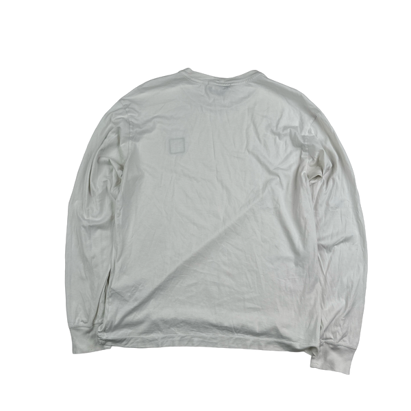 Stone Island 2020 White Longsleeve T Shirt - Medium