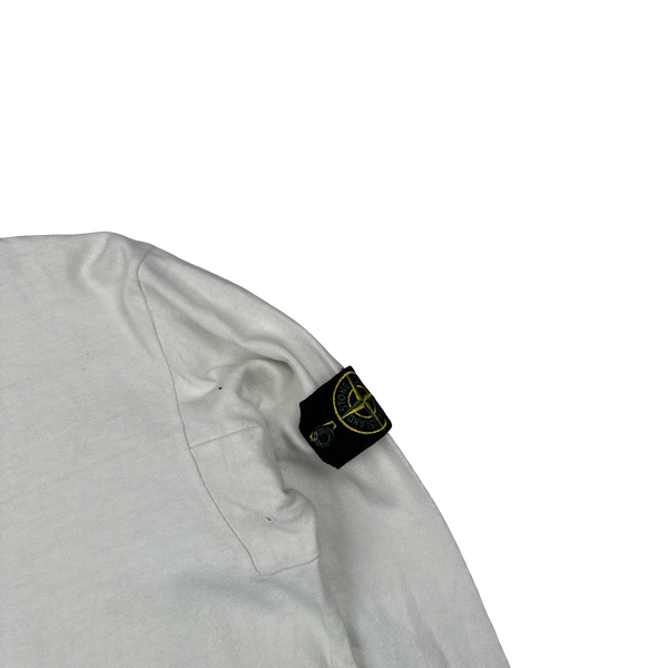 Stone Island 2018 White Cotton Jumper - Medium