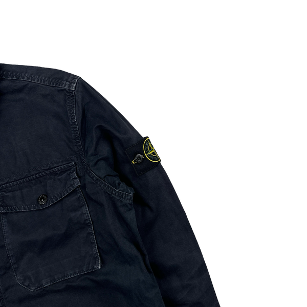 Stone Island 2015 Navy Thick Cotton Overshirt - Medium
