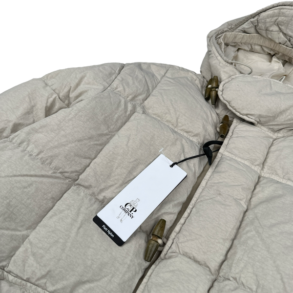 CP Company Sandstone Flatt Nylon Down Filled Lens Viewer Puffer Jacket - Medium, Large