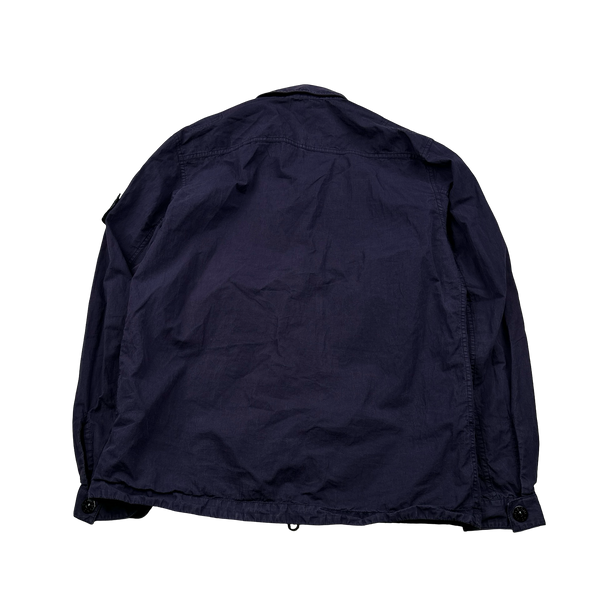 Stone Island 2018 Purple Cotton Zipped Overshirt - Medium