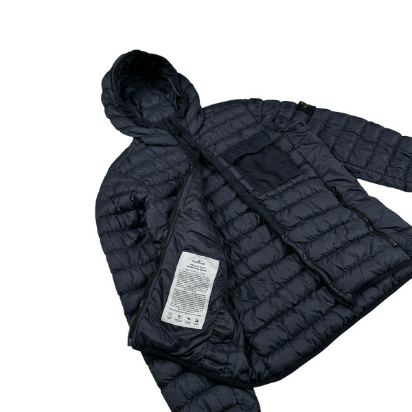 Stone Island 2018 Navy Micro Yarn Down Puffer Jacket - Medium