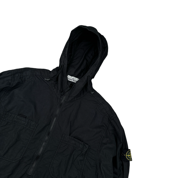 Stone Island 2016 Black Thick Cotton Hooded Smock - Medium