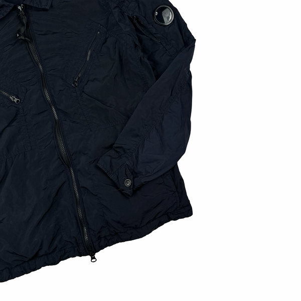 CP Company Navy Lens Viewer Chrome Zipped Overshirt - Small