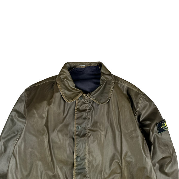 Stone Island 1990s Vintage Khaki Raso Gommato Jacket - XL – Mat's