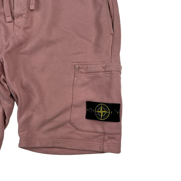 Stone Island 2021 Pink Fleece Cotton Shorts - XL