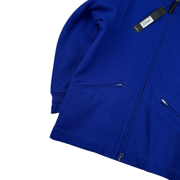 Stone Island 2021 Electric Blue Panno Speciale Wool Jacket - Medium