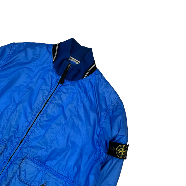 Stone Island 2011 Blue Tyveck Micro Rip Stop Bomber Jacket - Large