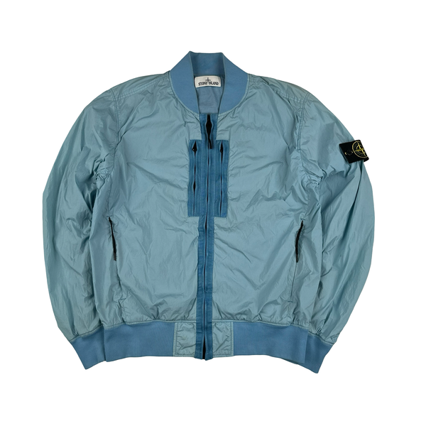 Stone Island 2017 Blue Garment Dyed Crinkle Reps Jacket - Medium